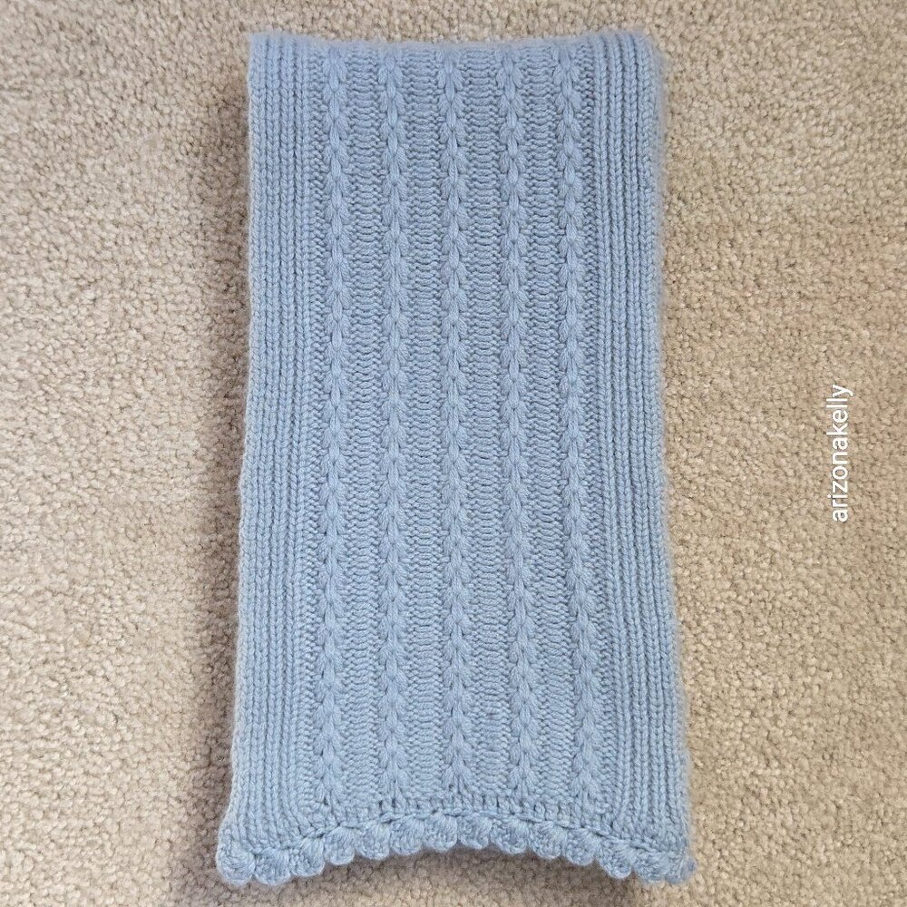 NWOT Cashmere Scarf Extra Long Elliot Mann Blue